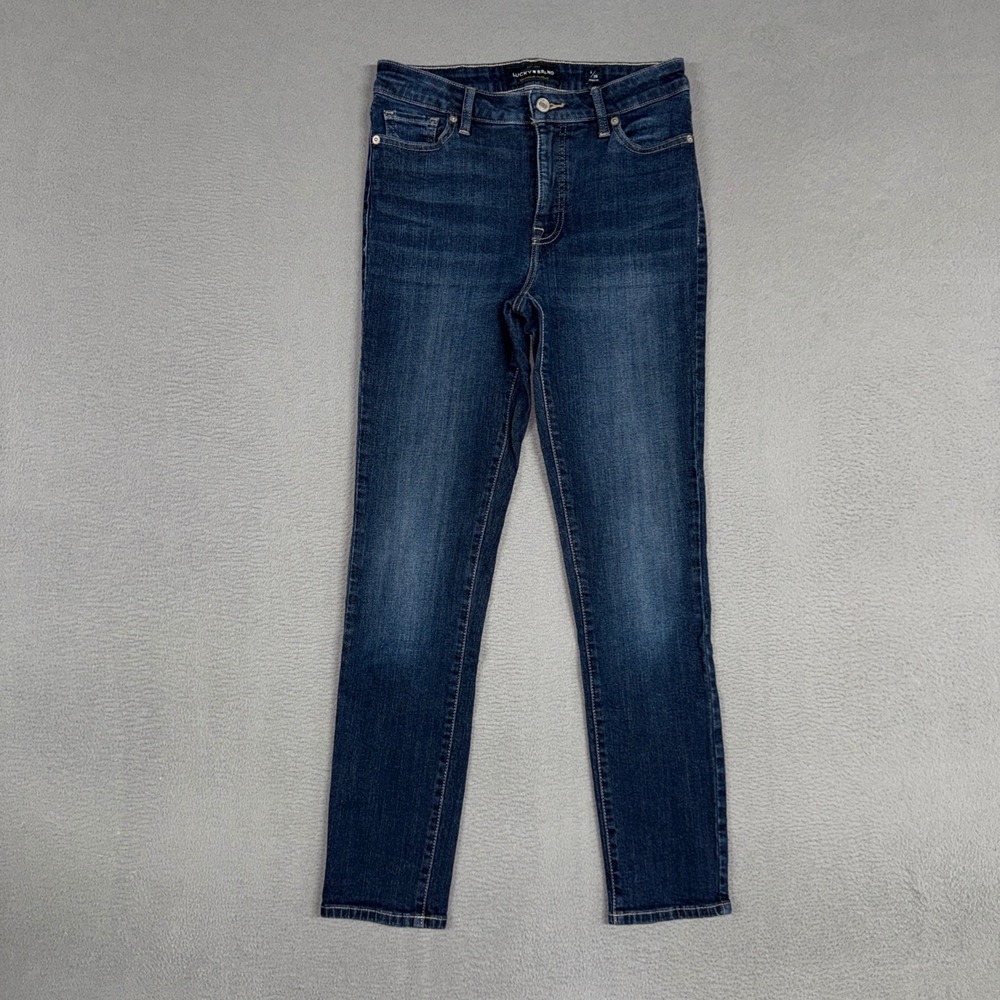 Lucky Brand Jeans Womens 2 Blue Hayden Skinny Stretch Distressed Denim Preppy